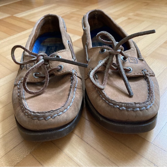 Sperry Top-Siders authentic original tan leather 2-eye boat shoes women US 6.5 - Picture 6 of 8